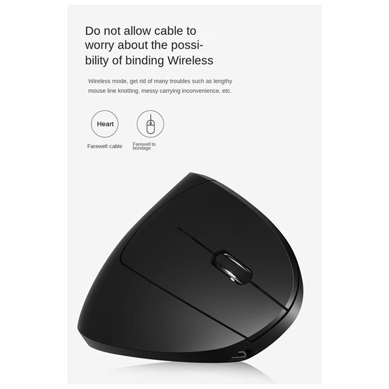 Ergonomic Mouse Vertical - Souris verticale sans fil doyou 2.4G,