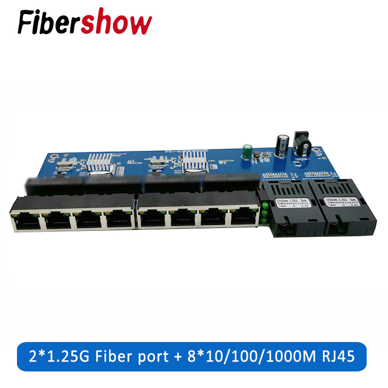 Ethernet Switch 8 Port - Commutateur Ethernet Gigabit, convertisseur de média