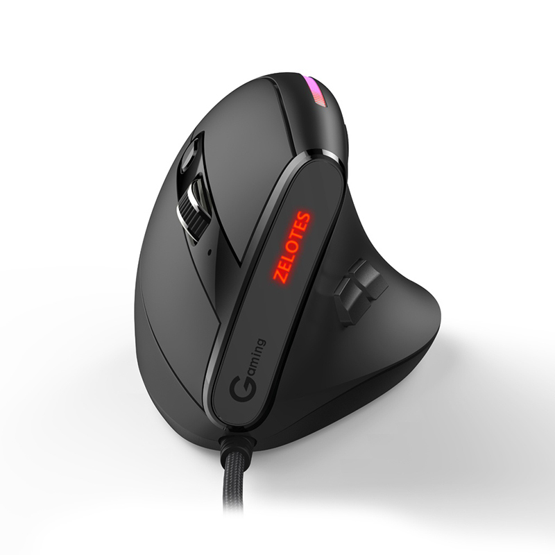 Ergonomic Mouse Vertical - MAA-Souris de jeu filaire RGB, verticale,