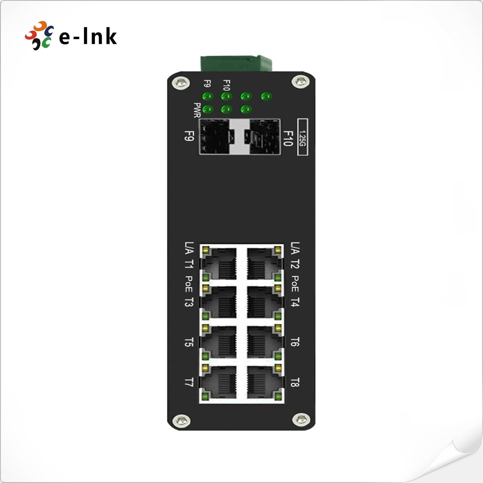 Ethernet Switch 8 Port - ELINK industriel L2 + 8 ports