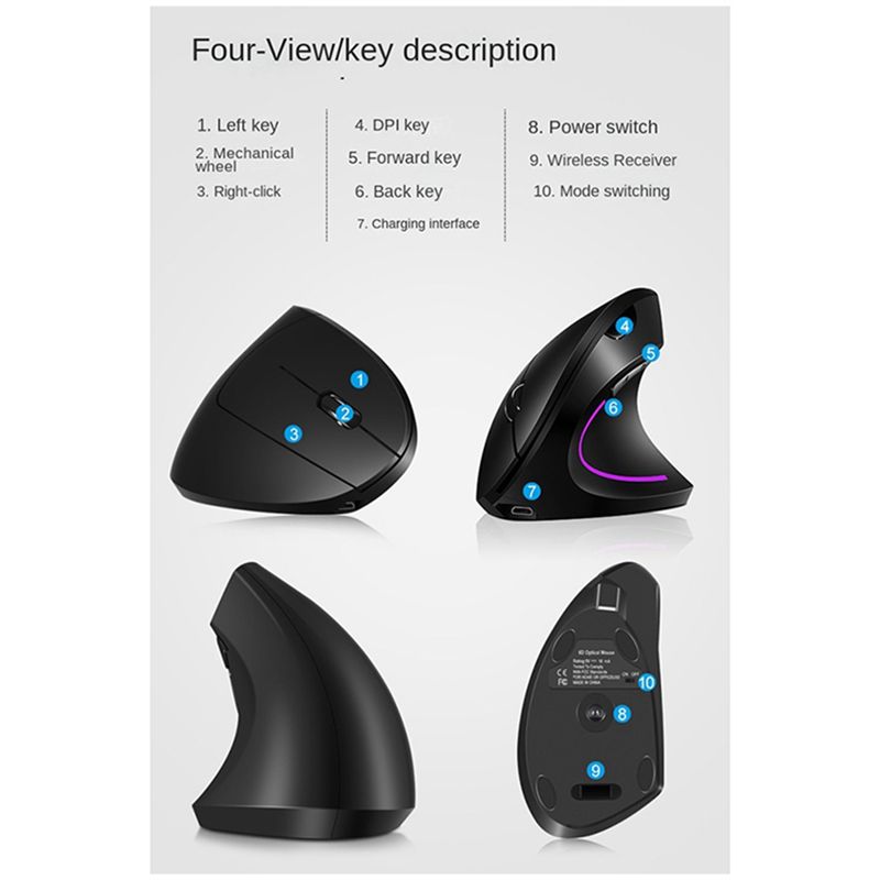 Souris verticale sans fil doyo - Ergonomic Mouse Vertical avis et prix
