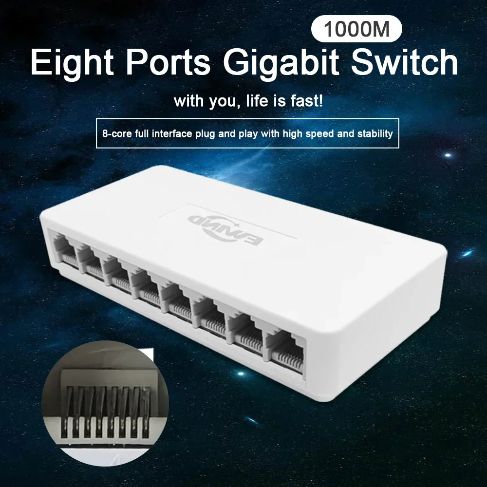 Nouveau commutateur Ethernet 1 - Ethernet Switch 8 Port avis et prix
